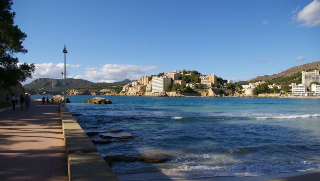 Amplio horizonte marino en Platja de Palmira, Calvià