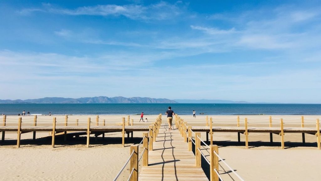 Costa de Premià de Mar desde Platja de Ponent, Barcelona