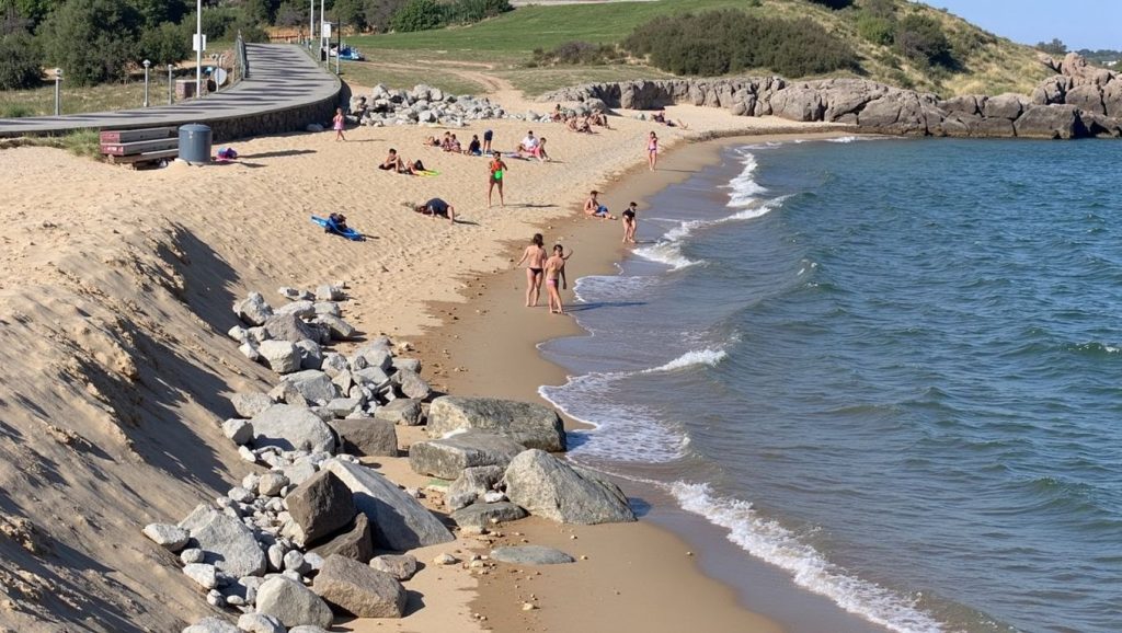 Camino de acceso a Platja de Pont del Petroli, Badalona, Barcelona