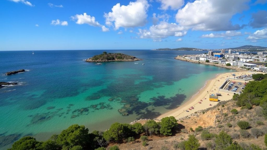Costa de Calvià desde Platja de Punta Portals, Mallorca