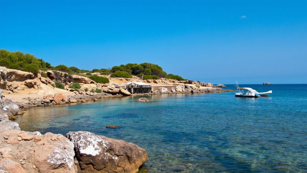 Vista de Platja de s'Estanyol en Santa Margalida, Mallorca