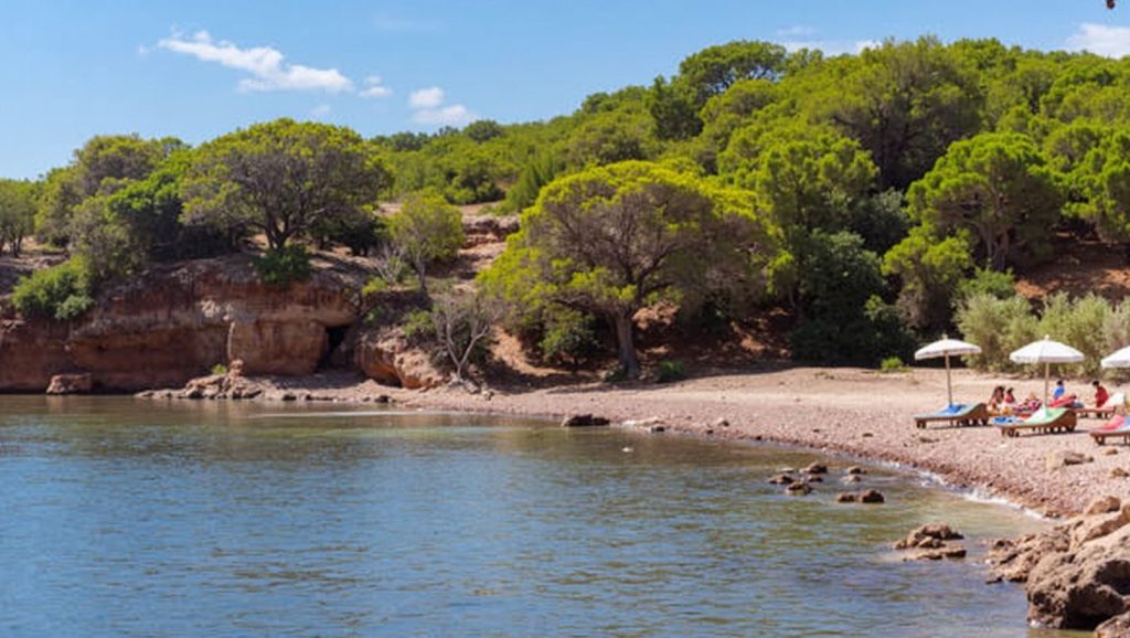 Panorámica de Platja de s'Estanyol con cielo despejado, Santa Margalida