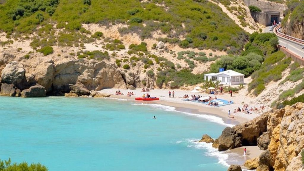 Panorámica de Platja de s'Home Mort con cielo despejado, Santa Margalida