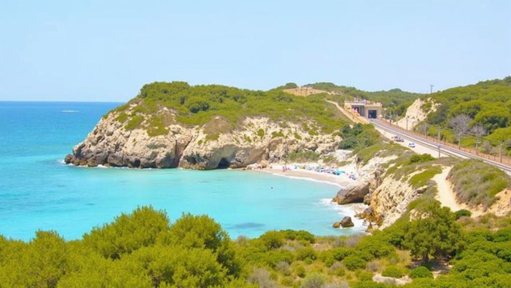 Panorámica de Platja de s'Home Mort con cielo despejado, Santa Margalida