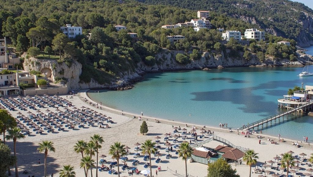 Vista del entorno de Platja de s'Hostalet, Andratx, Mallorca