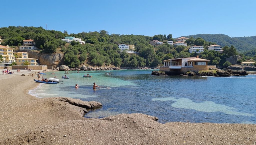 Textura de arena en Platja de s'Hostalet, Andratx, Mallorca