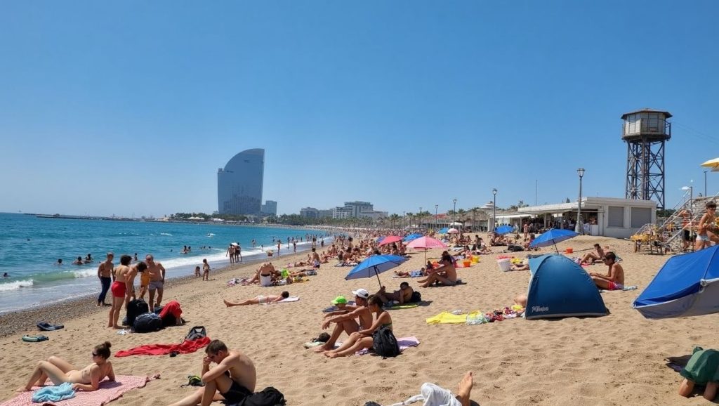 Vista de Platja de Sant Miquel en Barcelona, Barcelona
