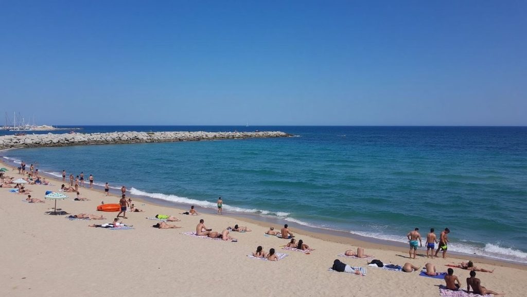 Playa Platja de Sant Miquel en Barcelona, Barcelona