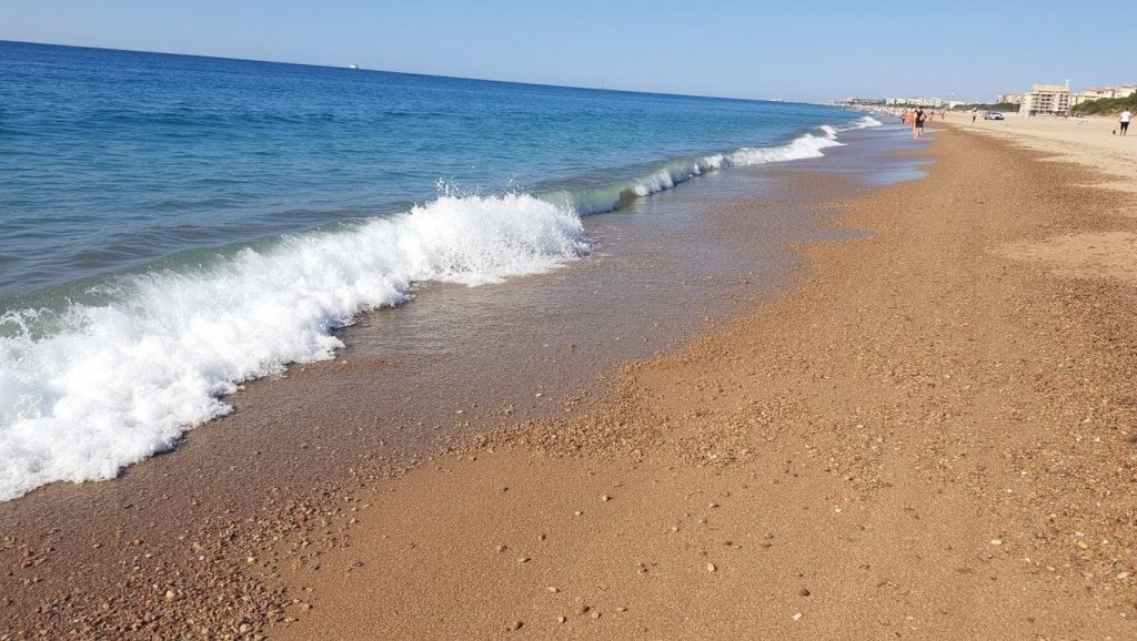 Playa Platja de Santa Susanna desde la arena, Santa Susanna, Barcelona