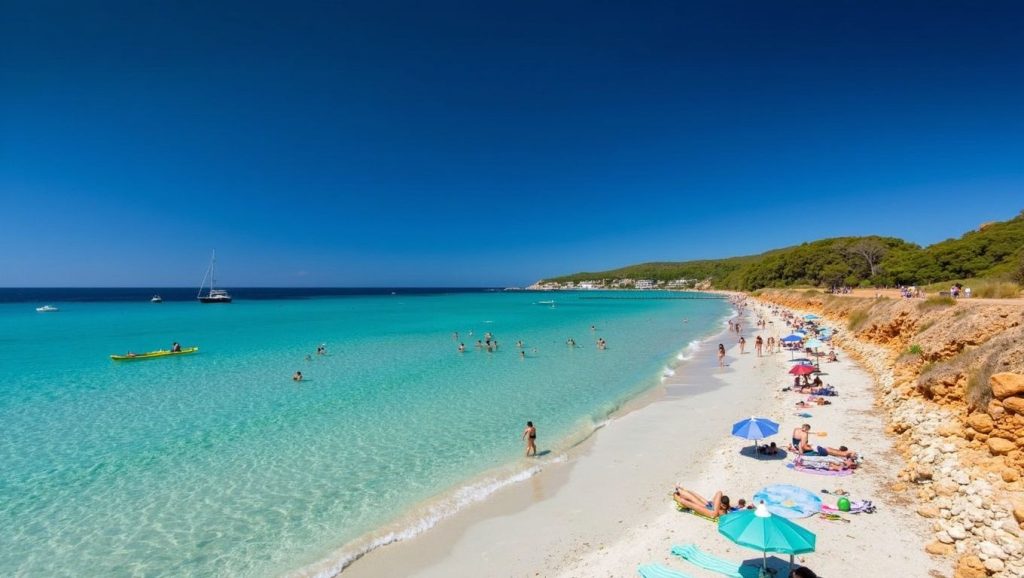 Playa Platja de Ses Covetes en Campos, Mallorca