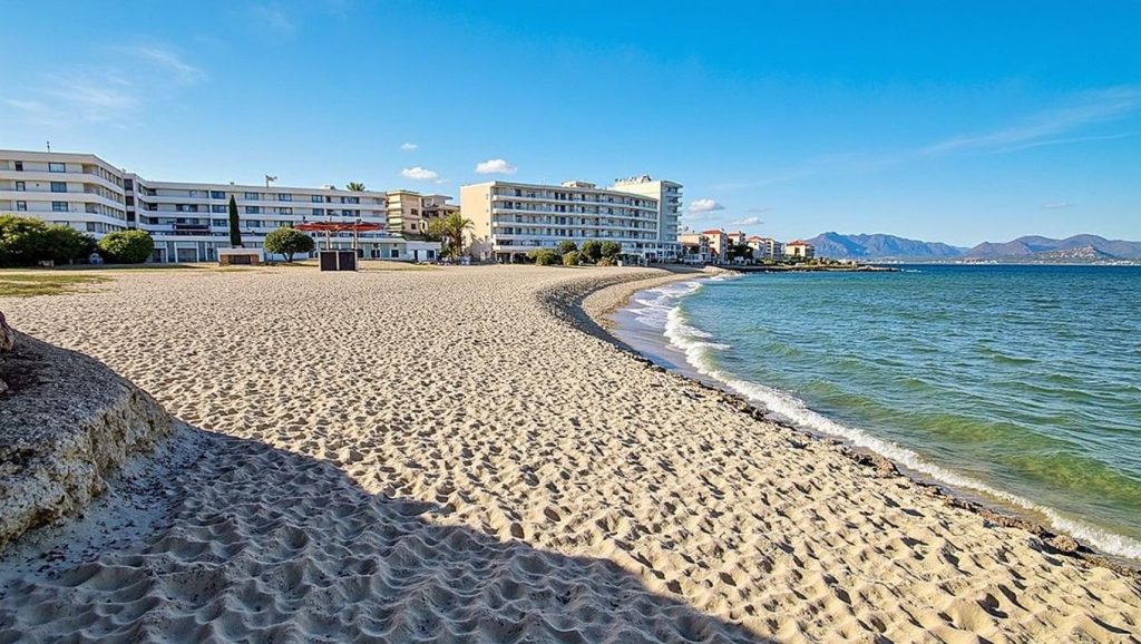 Agua y arena en Platja de Son Bauló, Santa Margalida