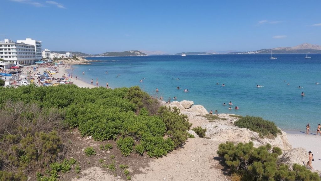 Playa Platja de Son Real en Santa Margalida, Mallorca