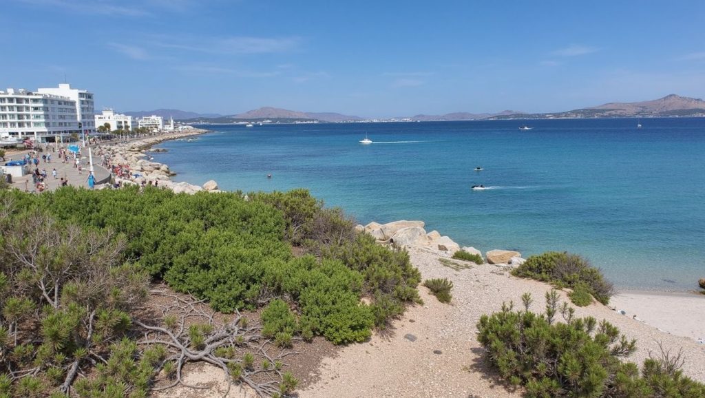 Playa Platja de Son Real en Santa Margalida, Mallorca