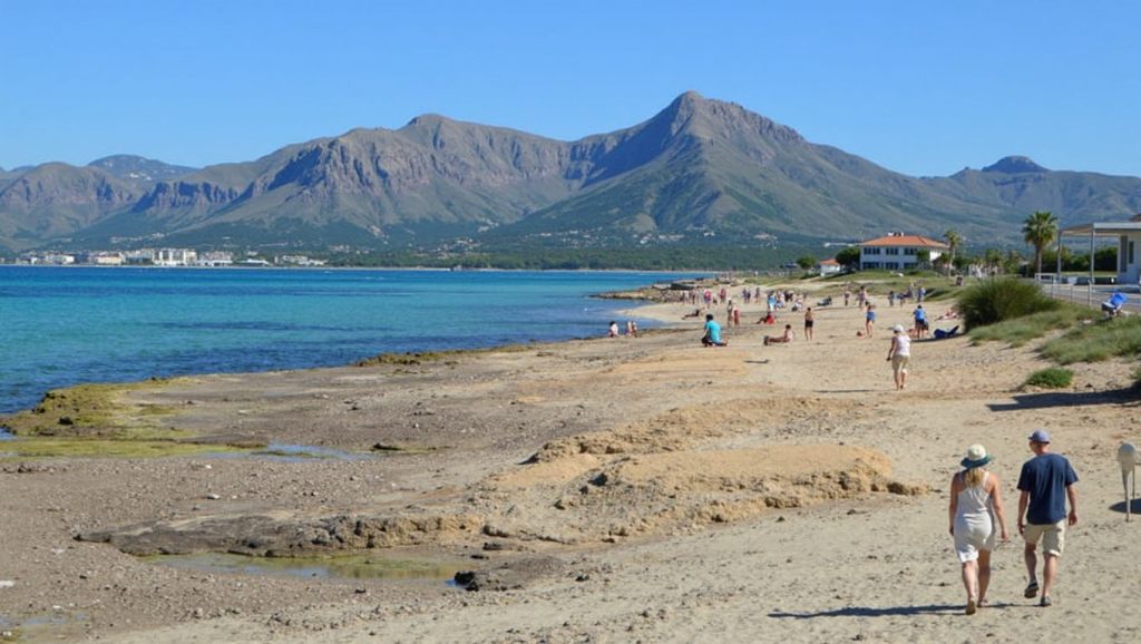 Vista del entorno de Platja de Son Serra de Marina, Santa Margalida, Mallorca