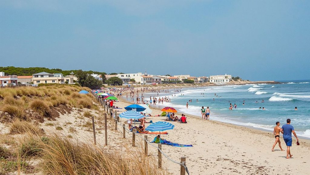 Panorámica completa de Platja de Son Serra de Marina, playa de Santa Margalida