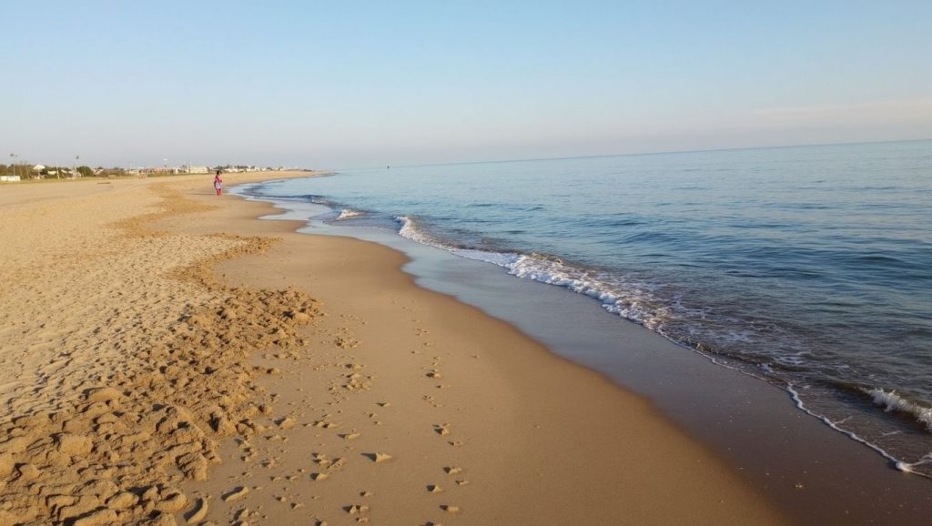 Línea de costa en Platja de Viladecans, Viladecans