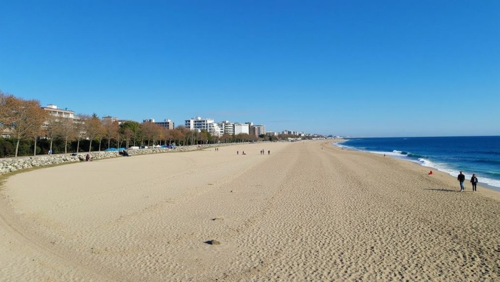Panorámica completa de Platja de Viladecans, playa de Viladecans