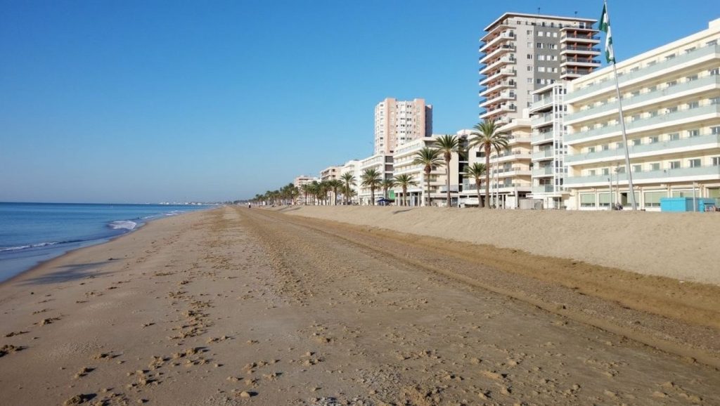 Arena fina en Platja del Coco, Badalona, Barcelona