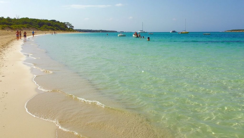 Vista de Platja del Dofí desde la orilla, Ses Salines