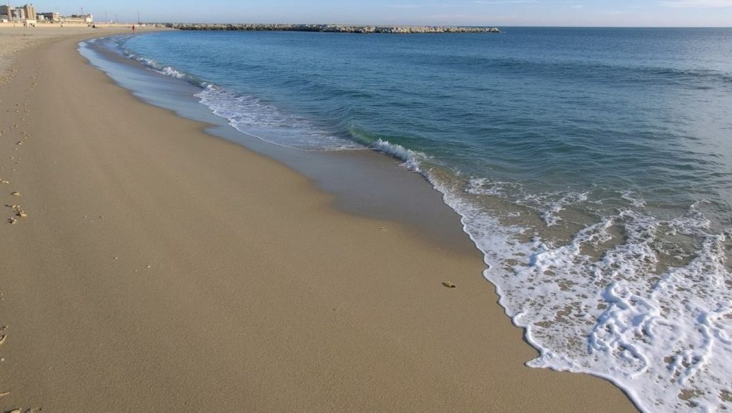 Horizonte desde Platja del Far, Vilanova i la Geltrú, Barcelona
