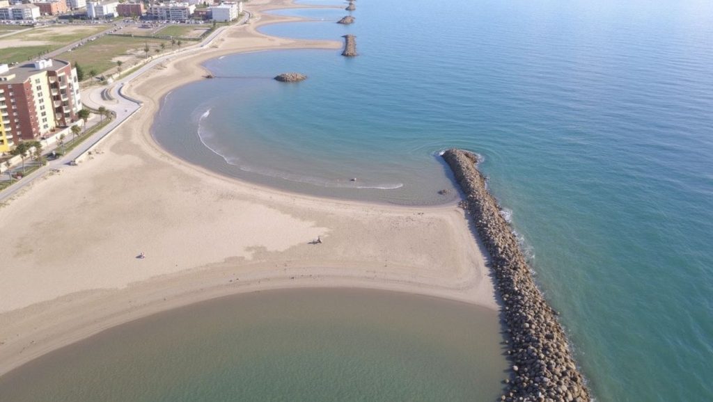 Acceso a Platja del Foix desde el aparcamiento, Cubelles
