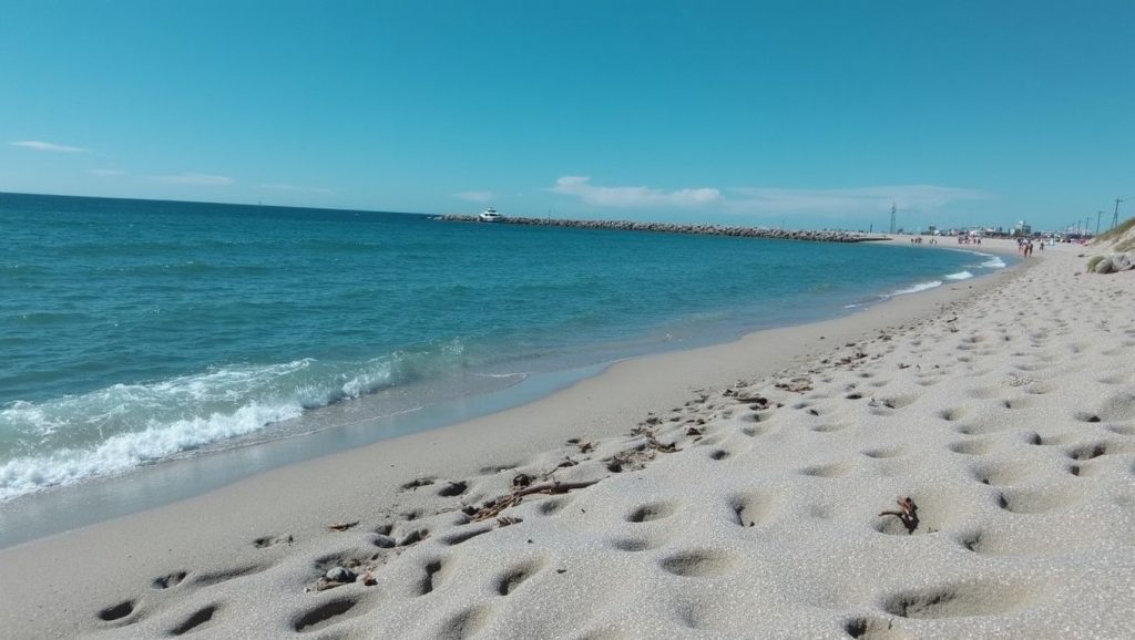Vista de Platja del Litoral desde la orilla, Barcelona