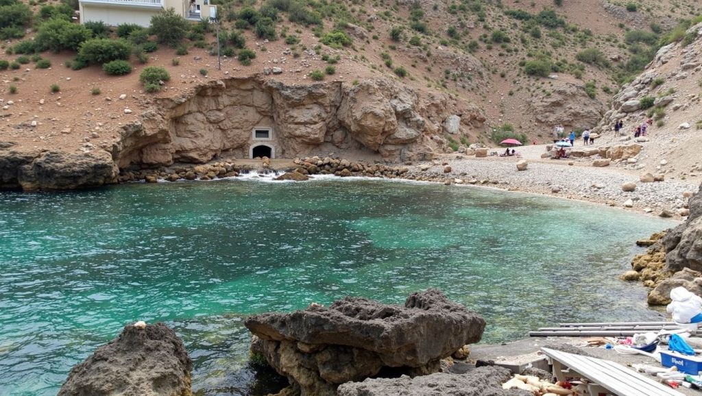 Arena fina en Platja del Port de Pollença, Pollença, Mallorca