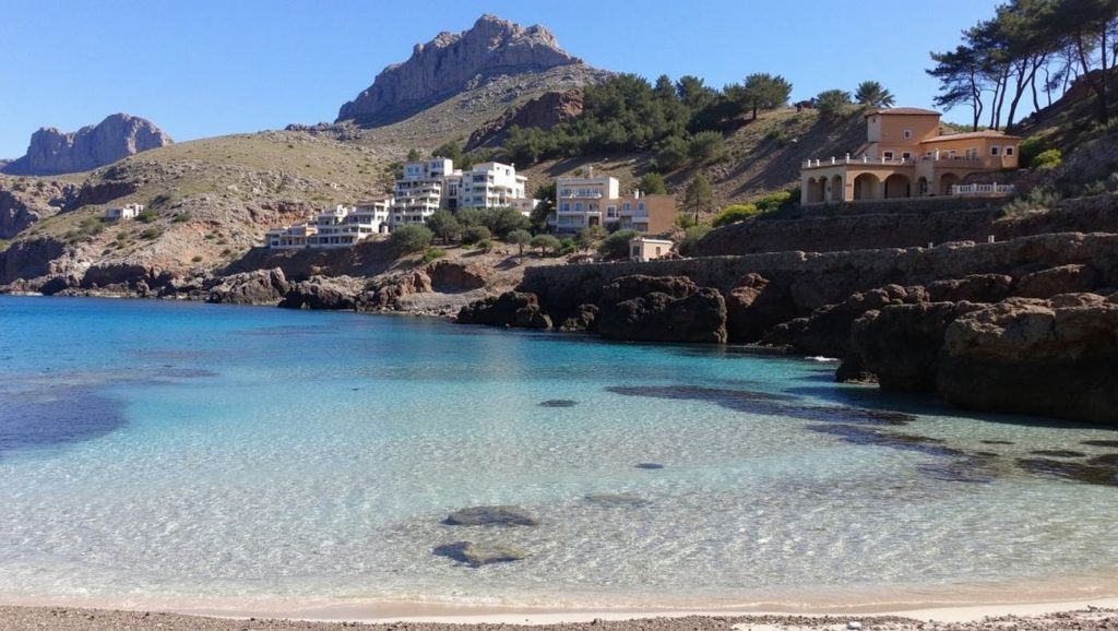 Playa Platja del Port de Pollença desde la arena, Pollença, Mallorca