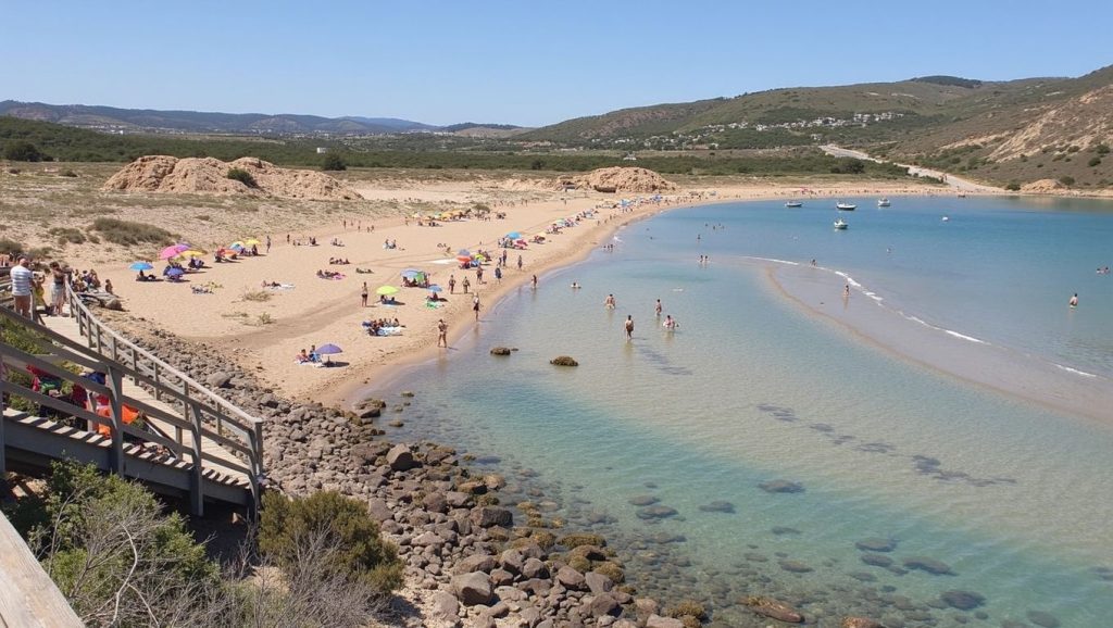 Vista de Platja del Port de Pollença desde la orilla, Pollença