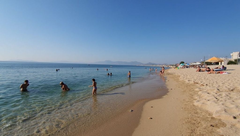 Vista del entorno de Platja del Progrés, Badalona, Barcelona