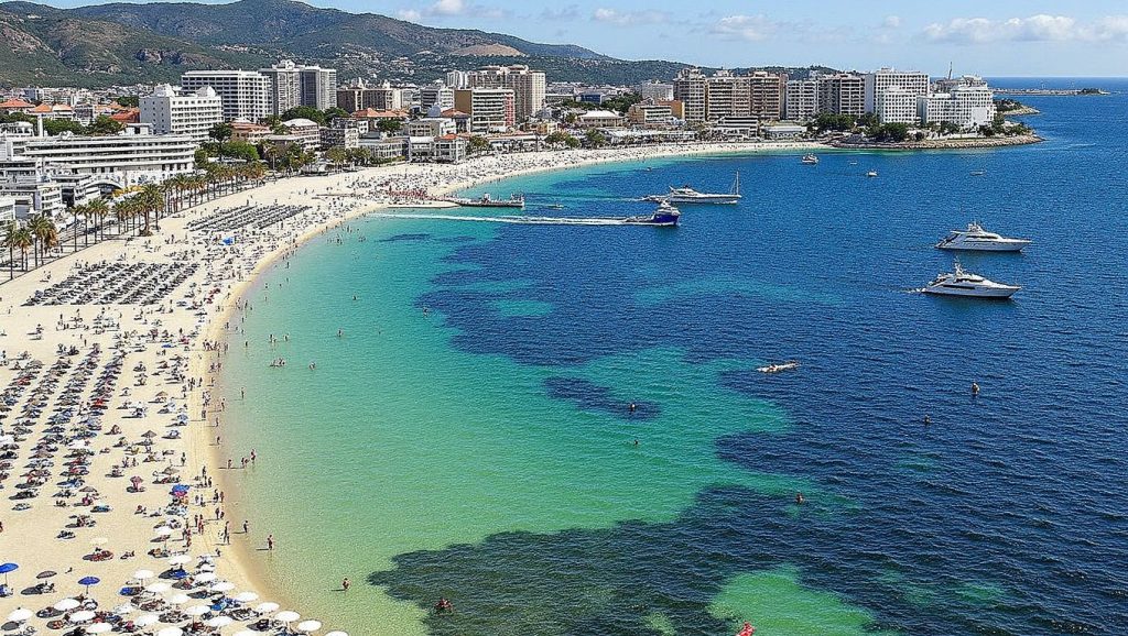 Detalle del agua en Platja del Toro, Calvià, Mallorca