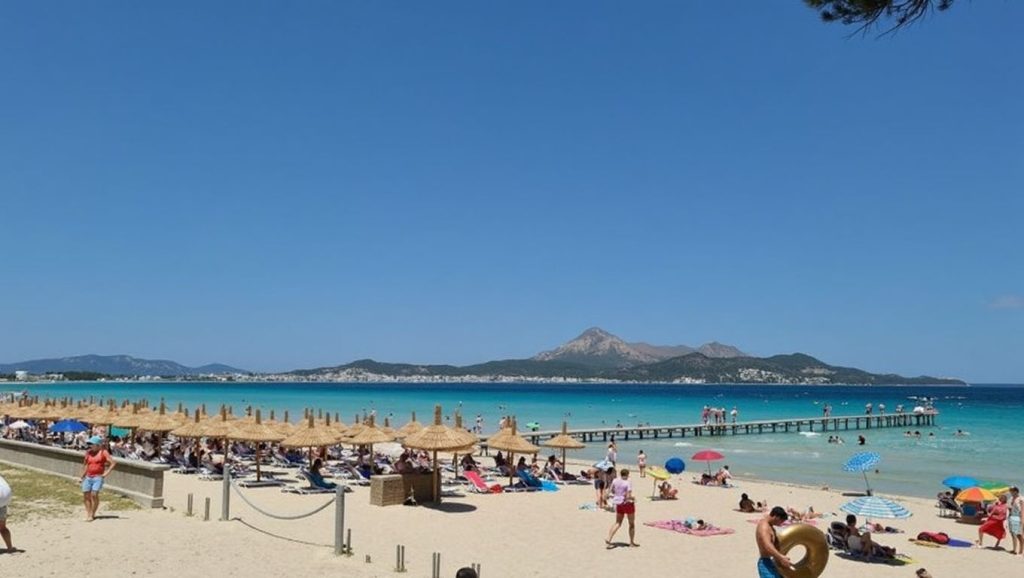 Vista de Platja dels Francesos desde la orilla, Muro