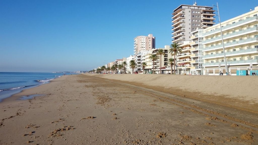 Detalle del agua en Platja dels Pescadors, Badalona, Barcelona