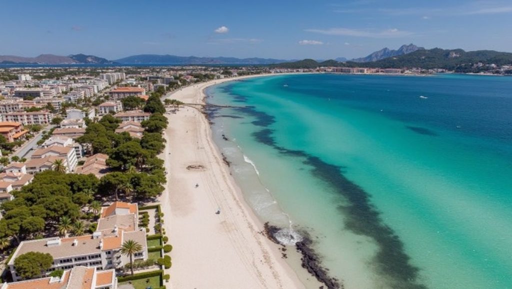 Vista del entorno de Platja dels Secs, Alcúdia, Mallorca