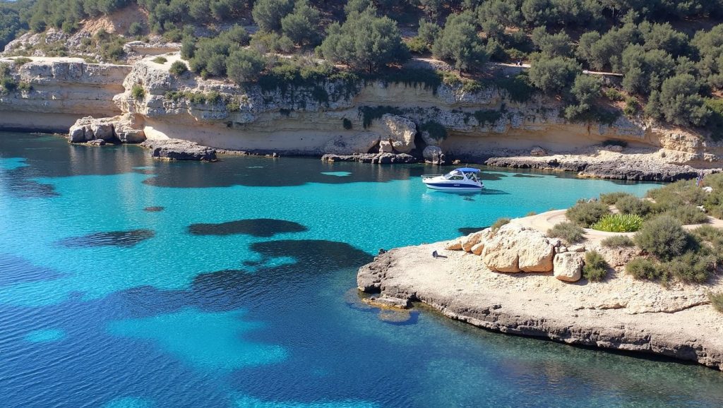 Olas rompiendo en Platja des Cap des Gegant, Calvià