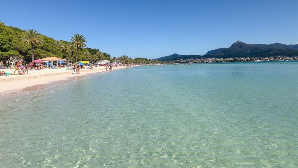 Vista de Platja des Coll Baix desde la orilla, Alcúdia