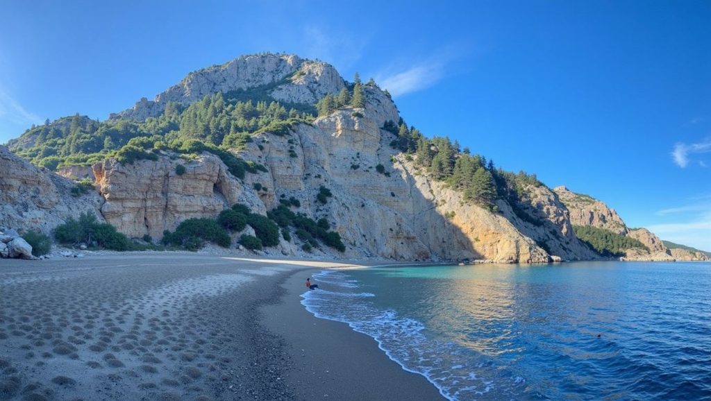 Playa Platja des Coll Baix desde la arena, Alcúdia, Mallorca