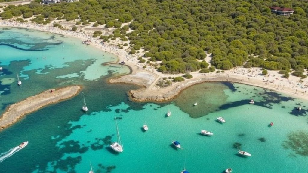 Acceso a Platja des Estanys desde el aparcamiento, Ses Salines / Campos