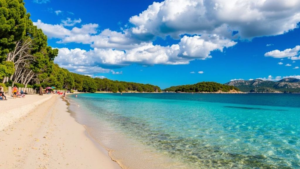 Agua y arena en Platja des Freu, Campos