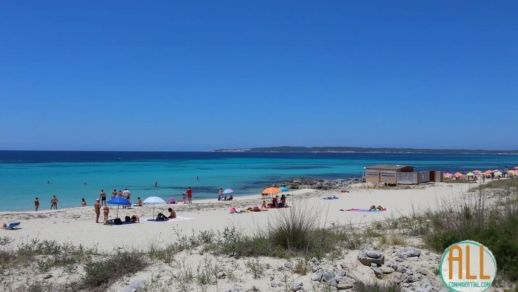 Vista del litoral en Platja Es Códol Foradat, Formentera