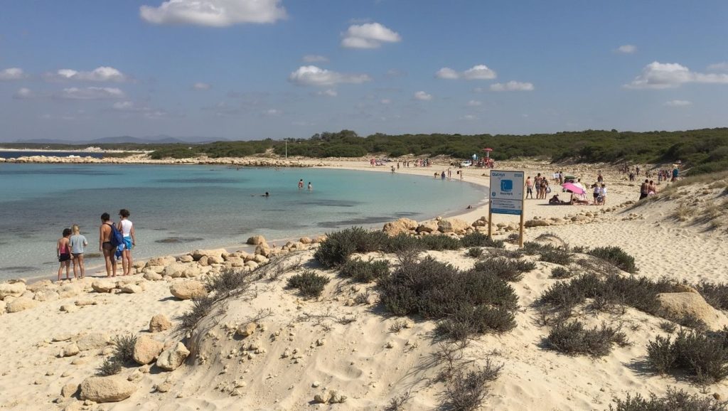 Detalle del agua en Platja Es Peregons, Campos, Mallorca