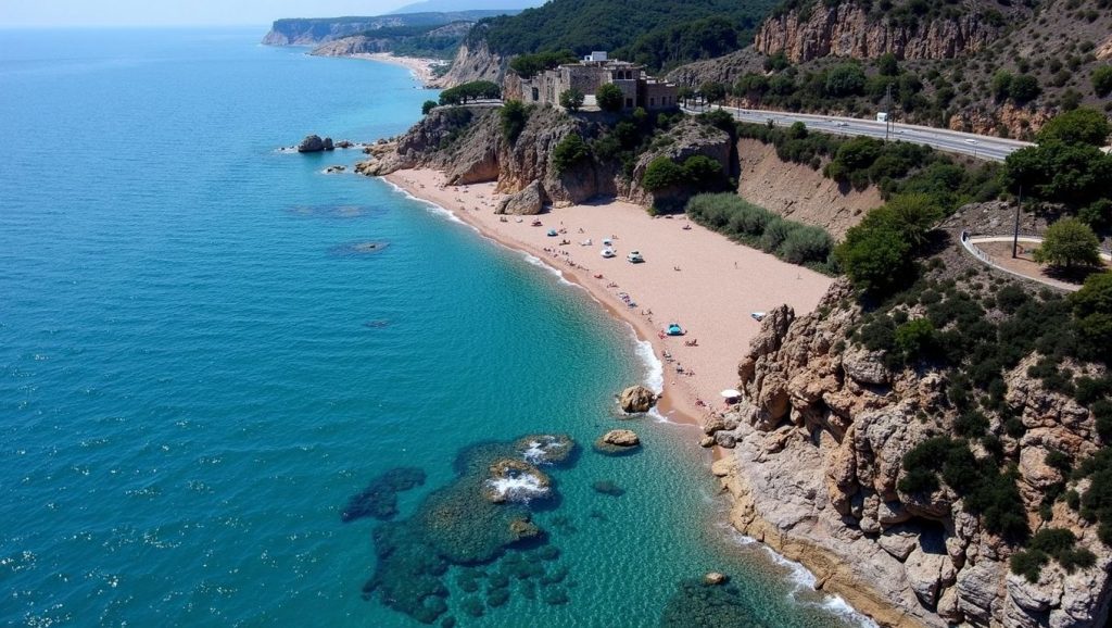Camino de acceso a Platja Gran de Calella, Calella, Barcelona