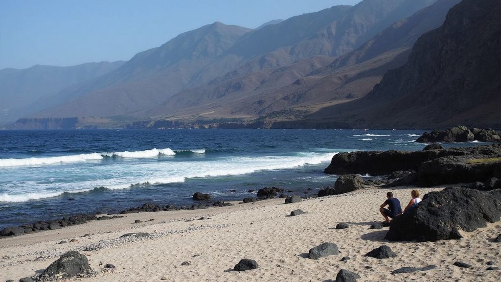 Panorámica de Playa Arenas Blancas, La Palma