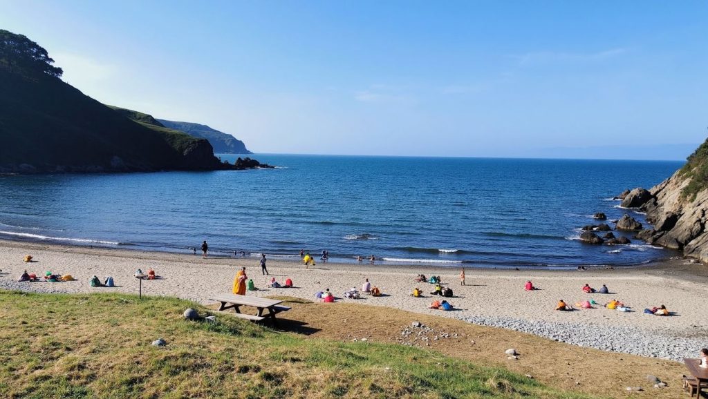 Panorámica de Playa Bahínas, Asturias