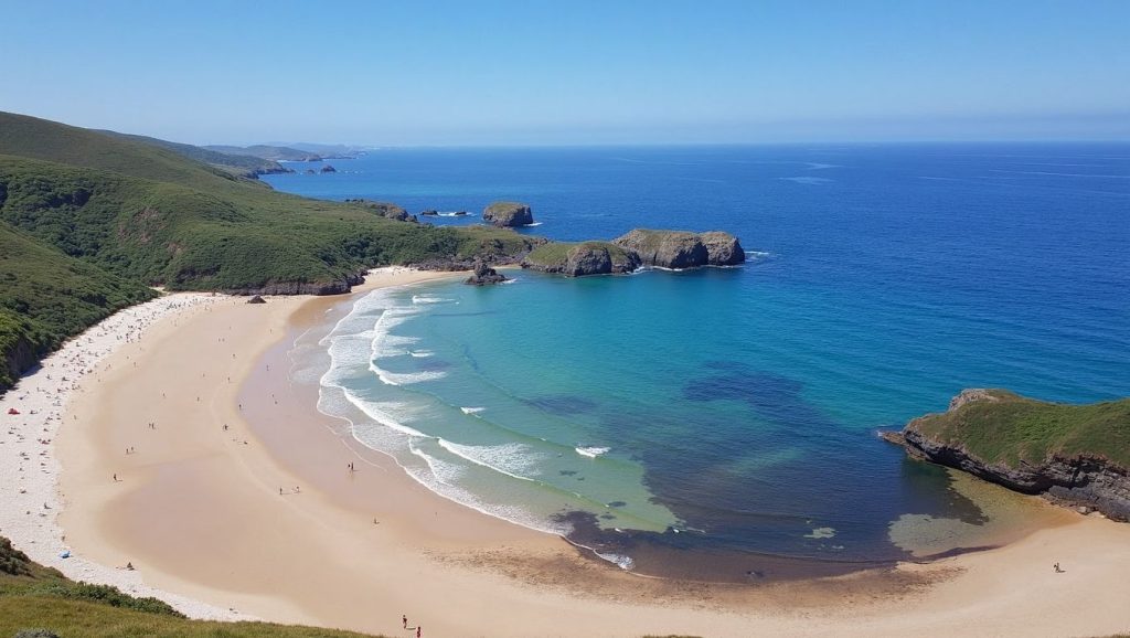 Entorno natural de Playa Bahínas en Asturias