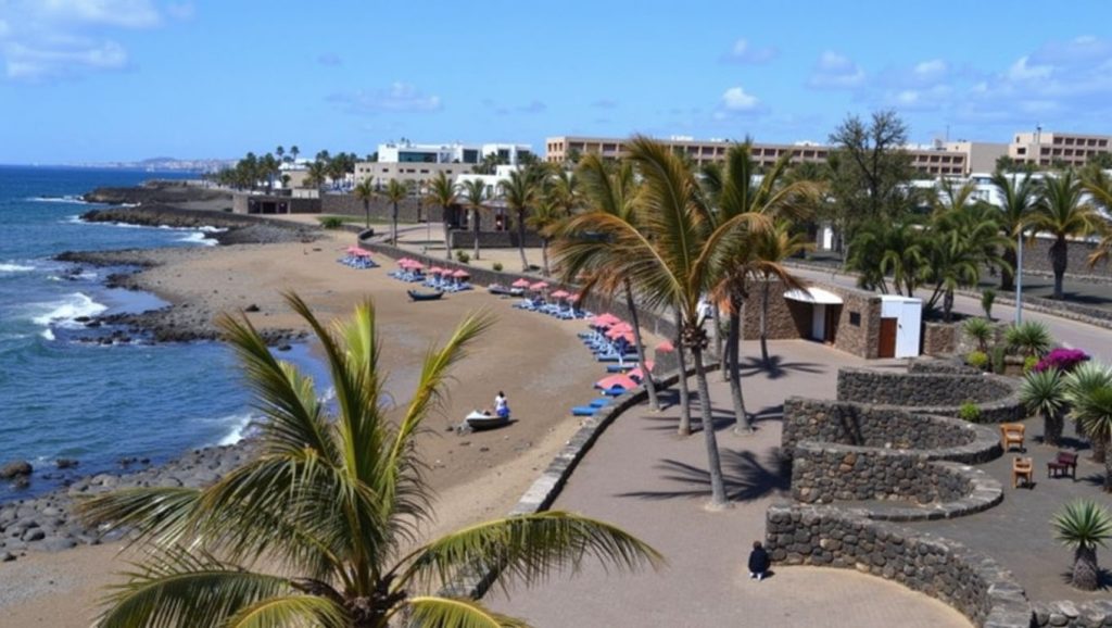 Aguas de Playa Bastián en Arrecife (Lanzarote)