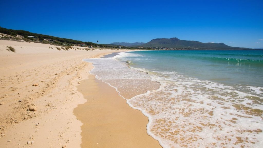Detalle del agua en Playa Bolonia, Tarifa, Cádiz