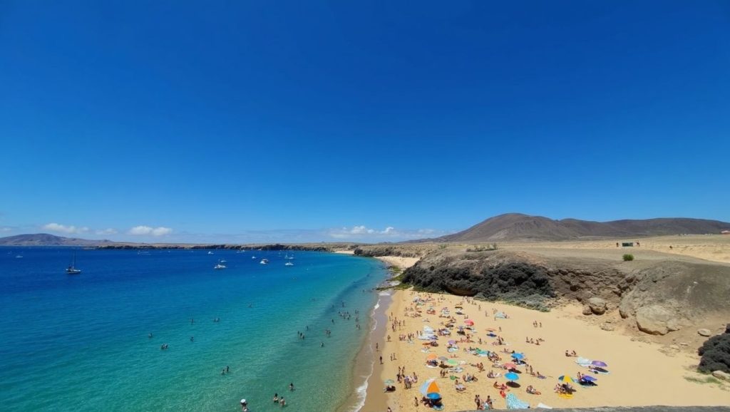 Panorámica de Playa Caleta del Congrio, Lanzarote