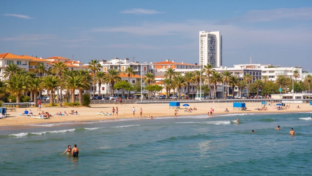 Arena y orilla en Playa Cambriles, Lújar, Granada