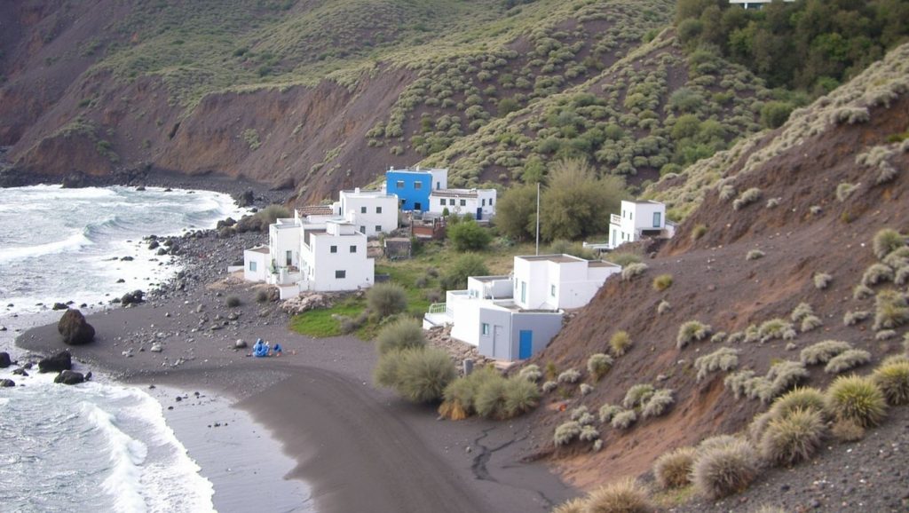 Arena volcánica de Playa Casas Blancas, El Rosario (Tenerife)